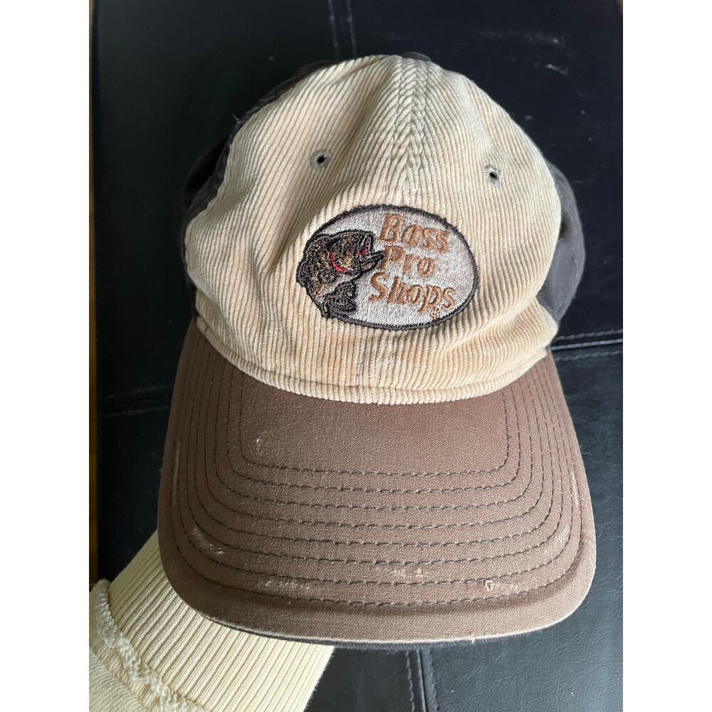 Bass pro shop corduroy distressed baseball cap hat